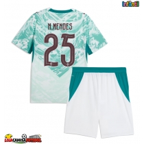 Camisa de Futebol Portugal Nuno Mendes #25 Equipamento Secundário Infantil Mundo 2026 Manga Curta (+ Calças curtas)